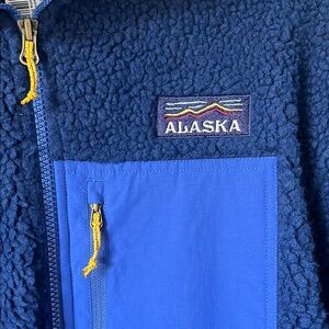 Alaska Navy Blue Fleece Zip Up Sweater